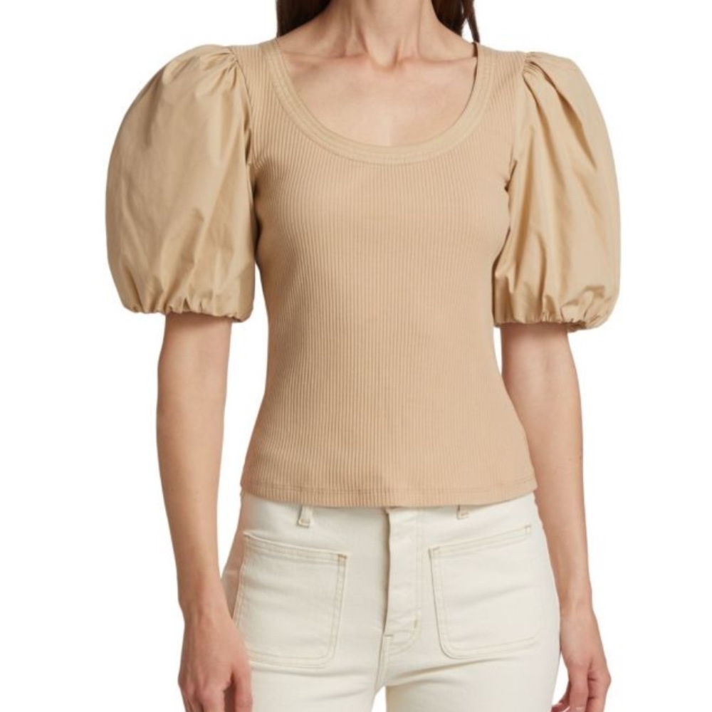 Derek Lam Crosby Willa Puff Sleeve Top SMALL